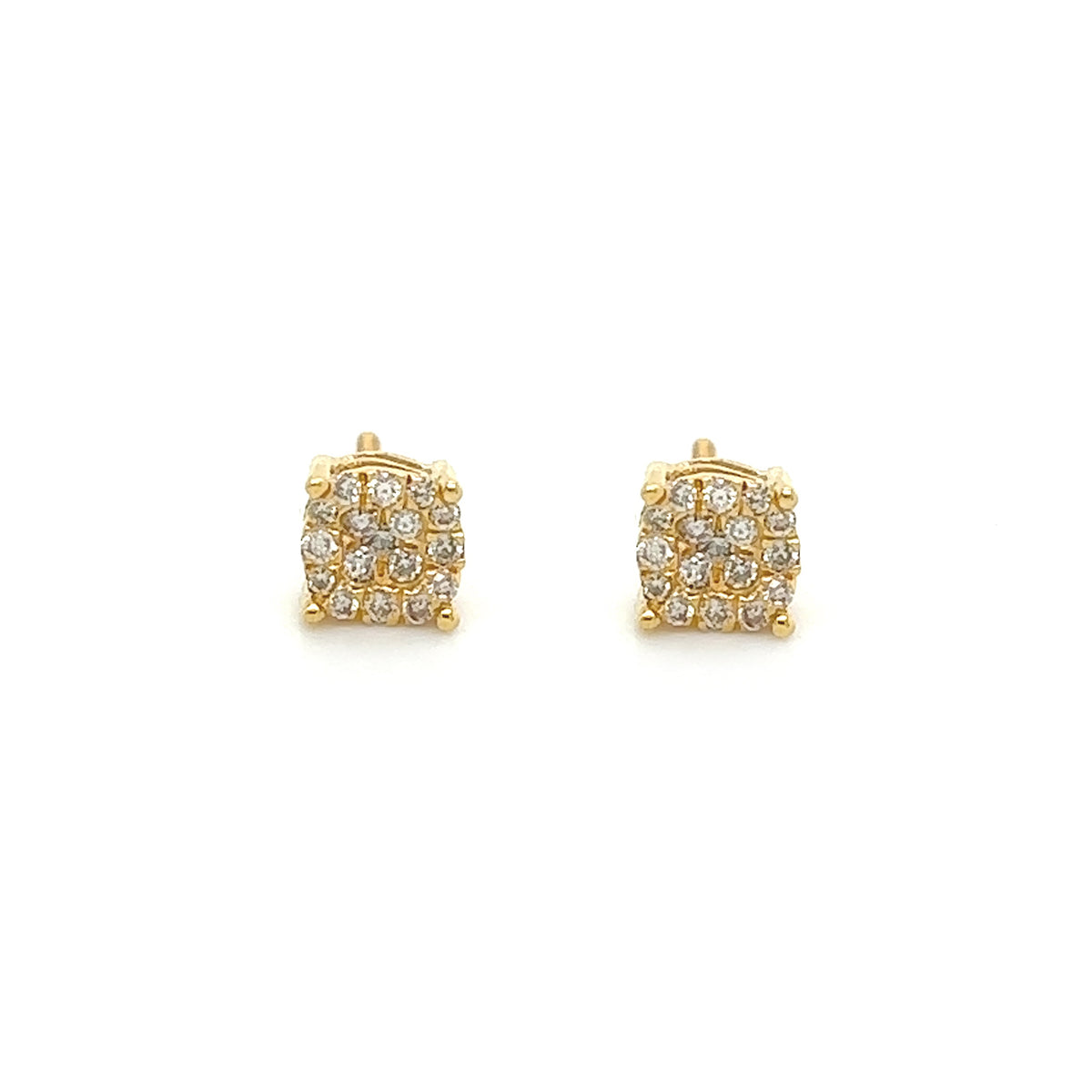 Diamond Gold Stud Earrings - White Carat - USA & Canada