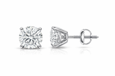 2.00CT. Total Diamond Weight Earrings (1.00ct each) in 14K White Gold - White Carat - USA