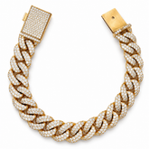 16.00 CT. Diamond Cuban Bracelet - 15mm
