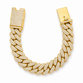 16.00CT. Diamond Cuban Bracelet - 14mm
