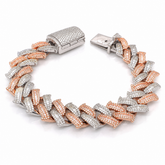 10.00 CT.Diamond Claw Cuban Bracelet - 16mm