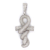 4.00 CT. Diamond Ankh Serpent Pendant - White Carat - USA