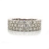 4.30 CT. Diamond Three Row Ring - White Carat - USA