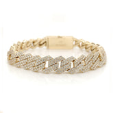 15.00 CT. Diamond Cuban Bracelet - 13mm - White Carat - USA