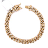 3.00 CT. Diamond Cuban Bracelet in Gold - 8.00mm - White Carat - USA & Canada