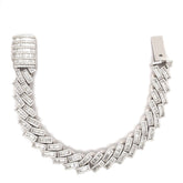 12.00 CT. Diamond Cuban Bracelet - 14.50mm - White Carat - USA & Canada