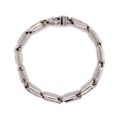 3mm White Gold Bullet Bracelet 10K - White Carat - USA & Canada