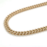 6.00 CT. Diamond Miami Cuban Chain in 14KT Gold (Ladies) - White Carat Diamonds