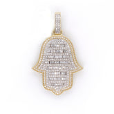 Diamond Hamsa Hand Pendant 10K - White Carat - USA & Canada