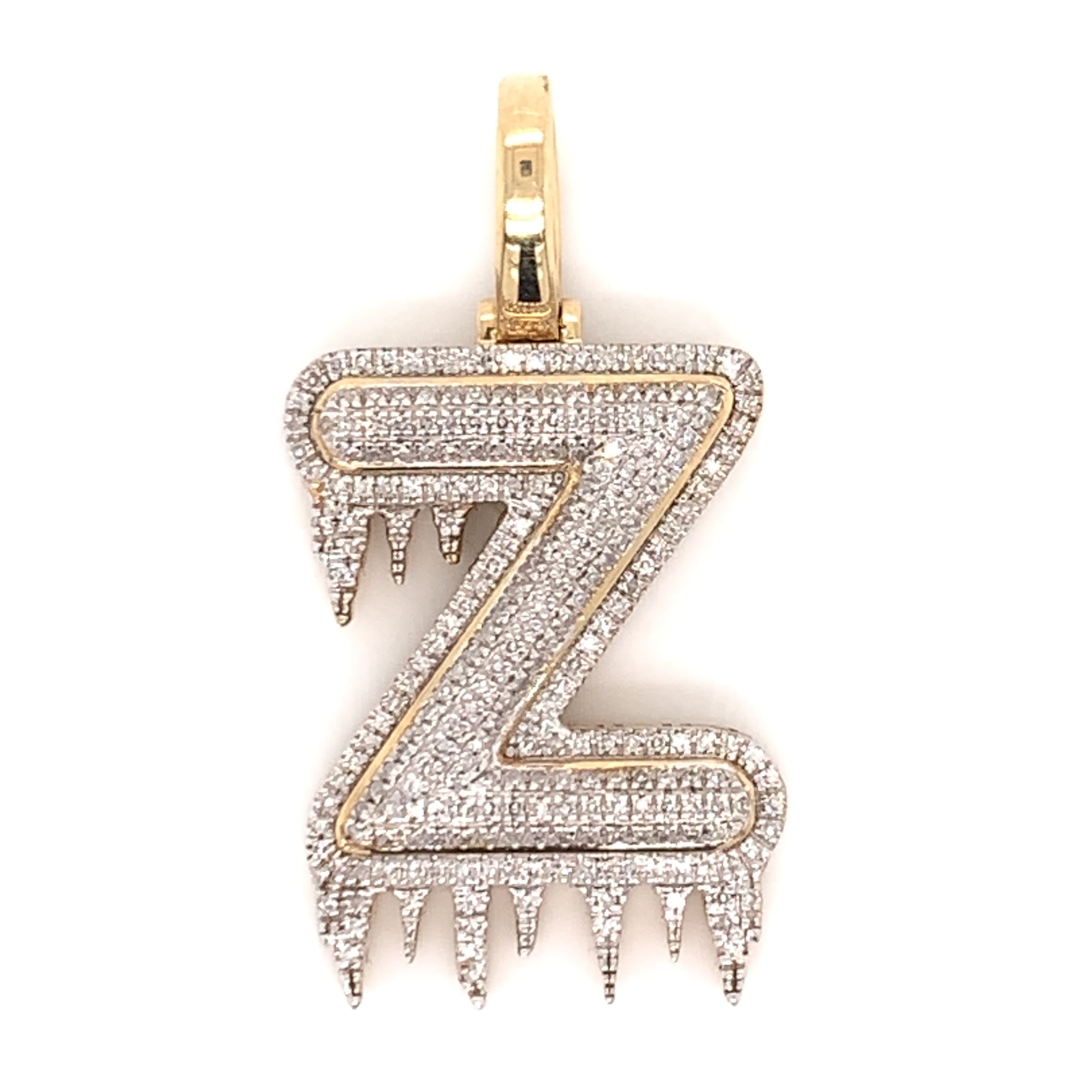 0.46 CT. Diamond Letter "Z" Pendant in 10K Gold - White Carat - USA & Canada