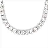 17PT- 19.00 CT. Tennis Necklace in 14K White Gold (4 Prong) - White Carat - USA & Canada