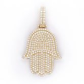 Diamond Hamsa Hand Pendant 10K - White Carat - USA & Canada