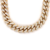 17.00 CT. Diamond Miami Cuban Chain in 10KT Gold - White Carat - USA & Canada