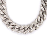 26.00 CT. Diamond Cuban Chain in 10KT Gold - White Carat - USA & Canada