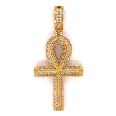 Diamond Ankh Cross Pendant 10K - White Carat - USA & Canada