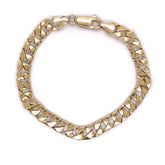7.5mm Gold Cuban Bracelet 10K - White Carat - USA & Canada