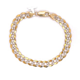 8mm Gold Cuban Bracelet 14K - White Carat - USA & Canada