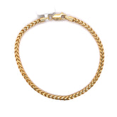 3mm Gold Rounded Franco Bracelet 10K - White Carat - USA & Canada