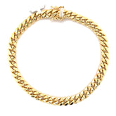 10K Gold Miami Cuban Bracelet (Regular) - 7.0MM - White Carat - USA & Canada