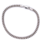 10K White Gold Miami Cuban Bracelet (Semi-Solid) - 4.5MM - White Carat Diamonds
