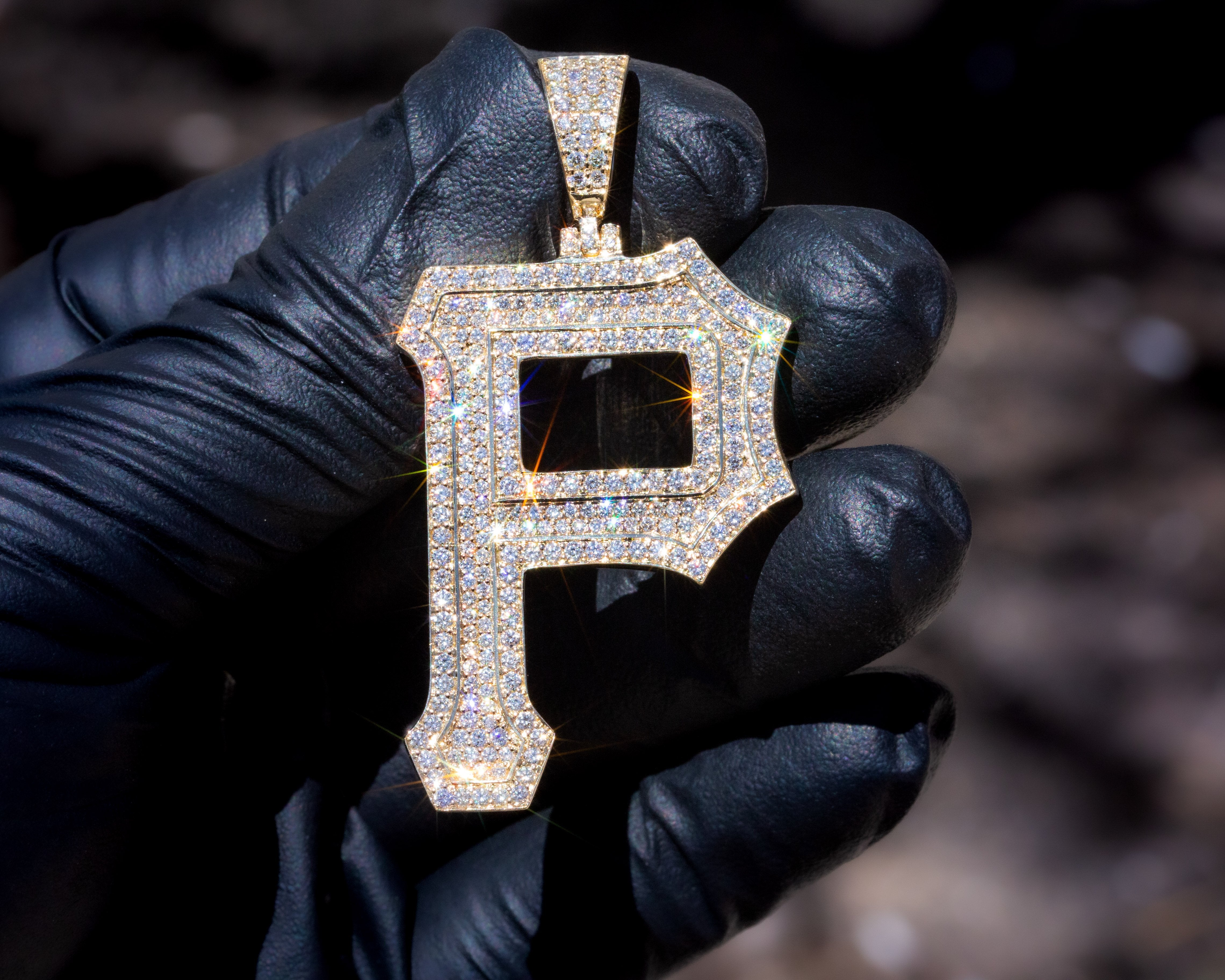 3.00 CT. Diamond Letter "P" Pendant in 10KT Gold - White Carat - USA & Canada