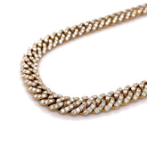 12.00 CT. Diamond Miami Cuban Chain in 14KT Yellow Gold (7.0mm) - White Carat - USA & Canada