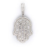 VVS Diamond Hamsa Hand Pendant 10K - White Carat - USA & Canada