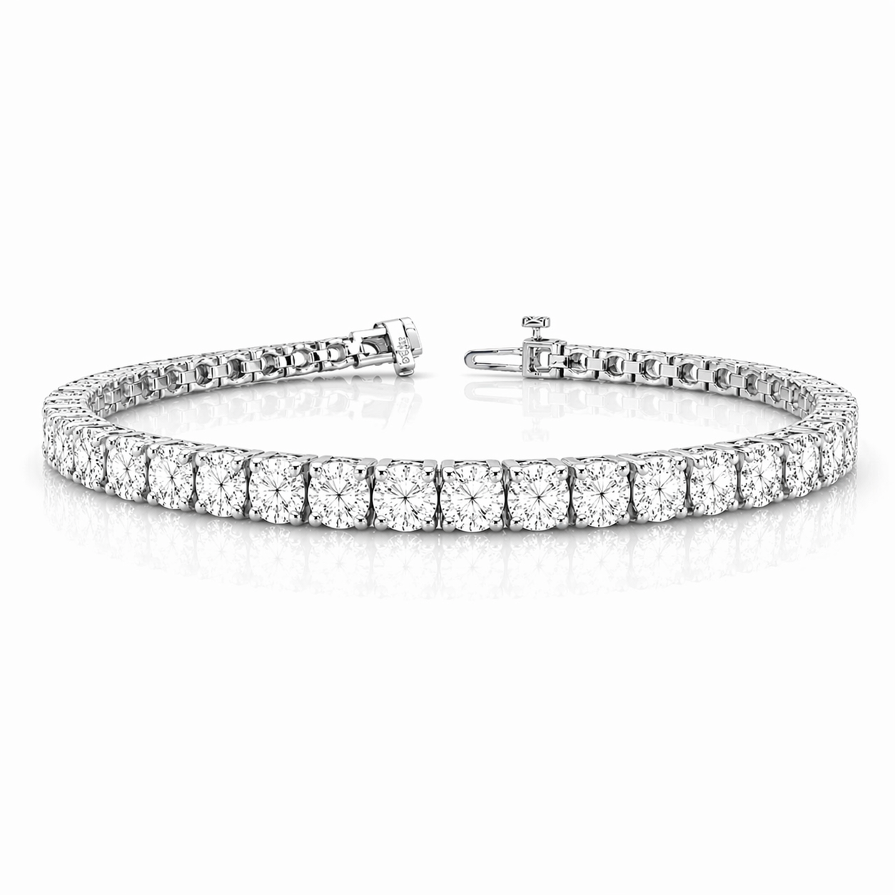 9.00CT. 14K Diamond Tennis Bracelet - White Carat - USA 