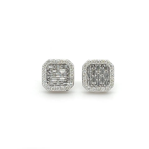 Baguette Diamond Earrings - White Carat - USA & Canada