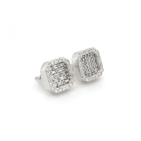 Baguette Diamond Earrings - White Carat - USA & Canada