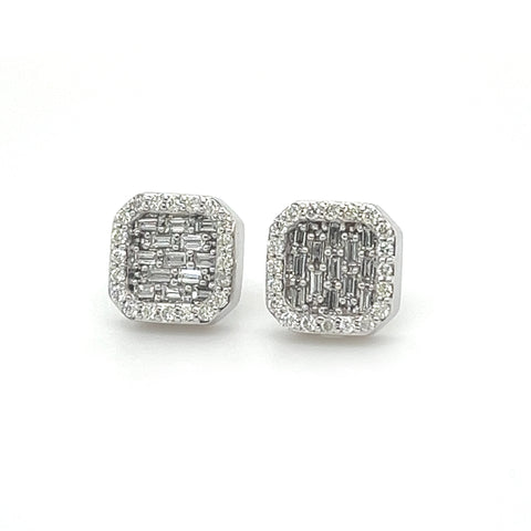 Baguette Diamond Earrings - White Carat - USA & Canada