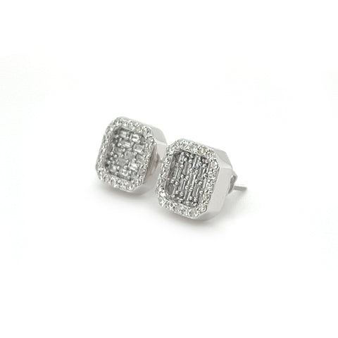 Baguette Diamond Earrings - White Carat - USA & Canada