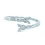 Butterfly Bangle Baguette Diamond Bracelet 14K - White Carat - USA & Canada