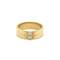 Gold Ring w/ Two Diamonds - White Carat - USA & Canada