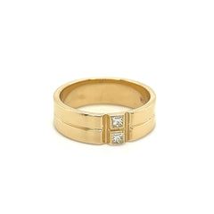 Gold Ring w/ Two Diamonds - White Carat - USA & Canada