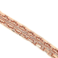 Gold Link Necklace Chain w/ Diamond Lock - White Carat - USA & Canada