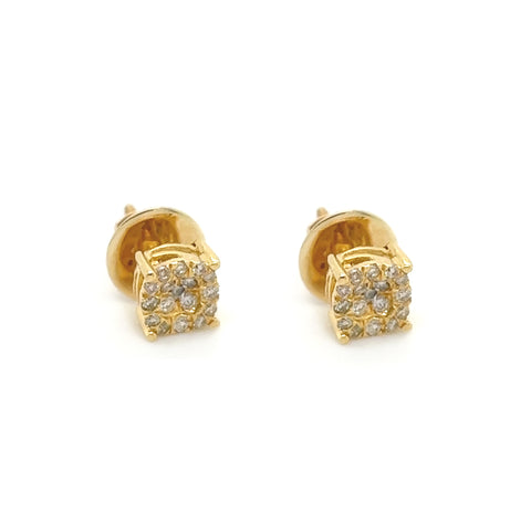 Diamond Gold Stud Earrings - White Carat - USA & Canada