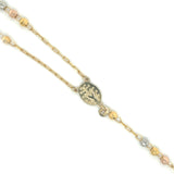 Gold Tri-Tone Rosary - White Carat - USA & Canada