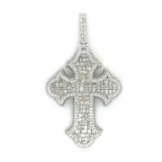 4.99CT. Baguette Diamond Cross Pendant