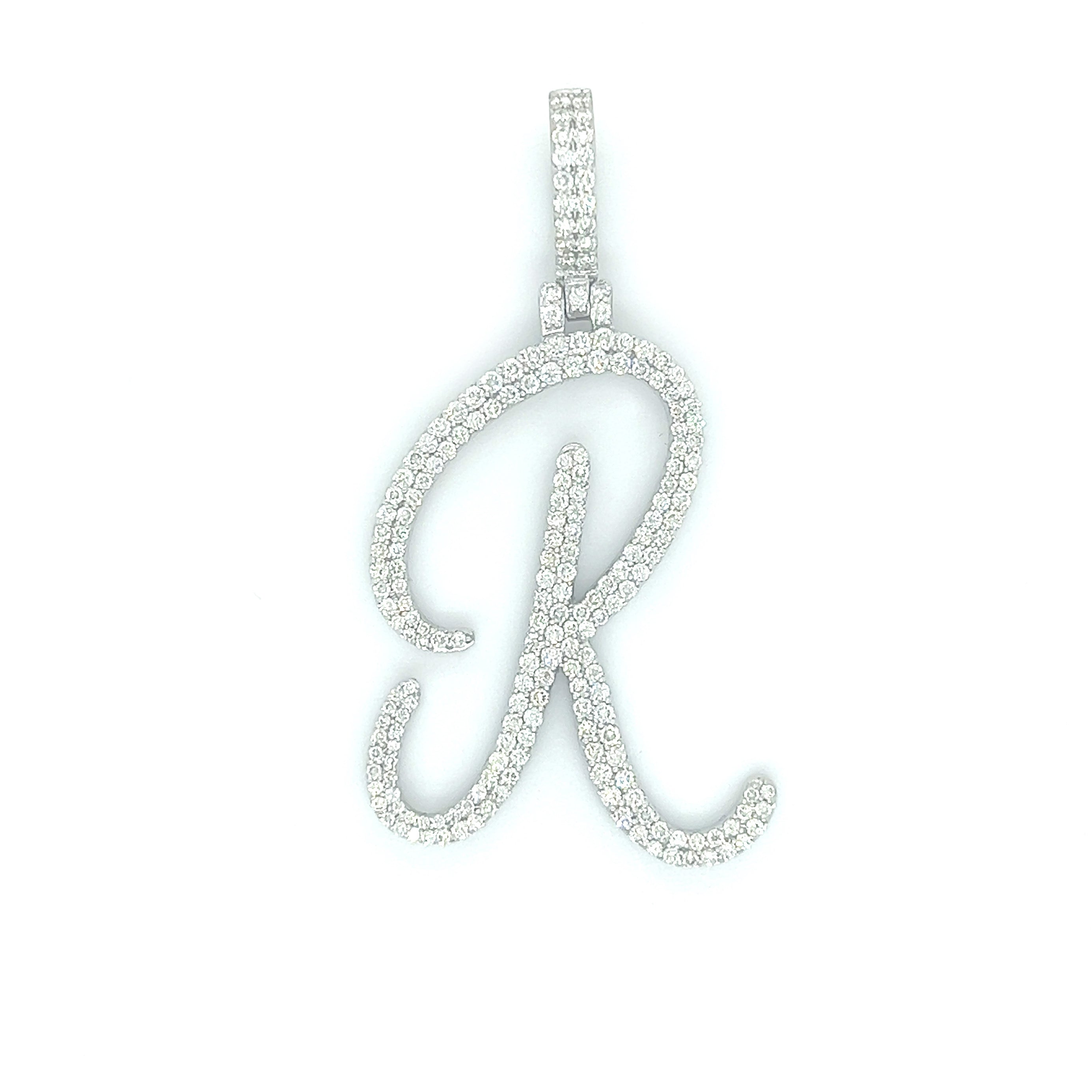 Diamond Letter "R" Pendant - White Carat - USA & Canada