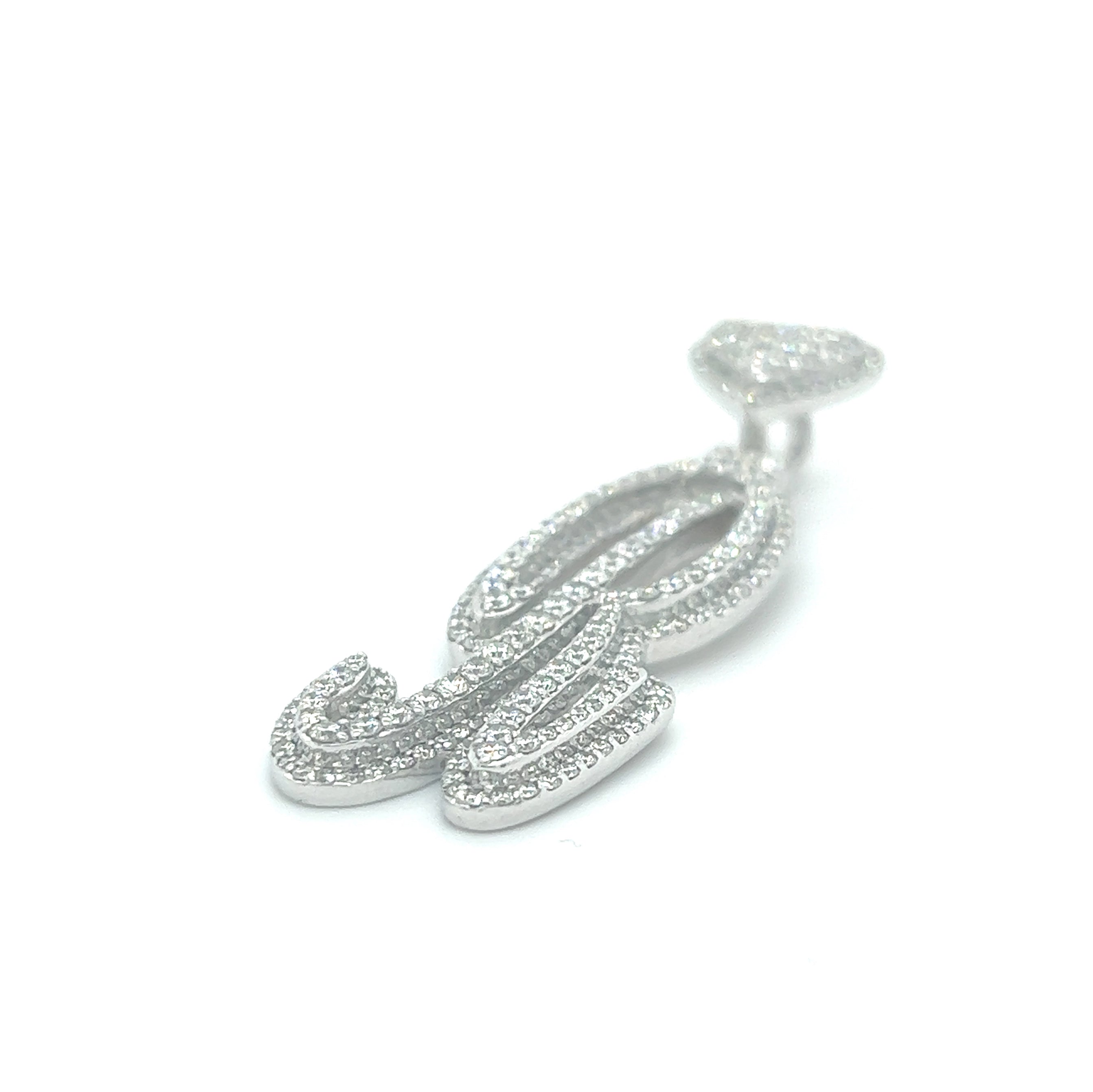 Double R Chain Diamond 2.79 CT. Diamond Letter