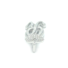 Diamond Letter "R" w/ Heart Pendant - White Carat - USA & Canada