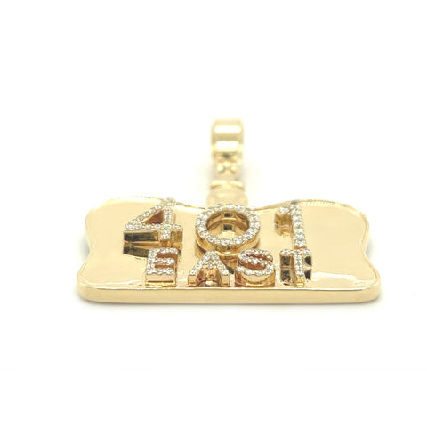 Custom Diamond "Area Code East" Pendant - White Carat - USA & Canada