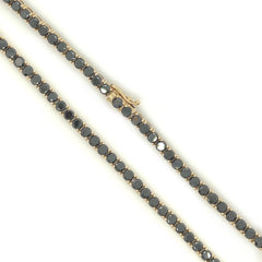 33.00CT. Black Diamond Tennis Chain - White Carat - USA & Canada
