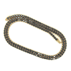 33.00CT. Black Diamond Tennis Chain - White Carat - USA & Canada