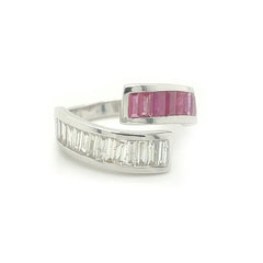 Ladies Diamond Ring w/ Rubies - White Carat - USA & Canada