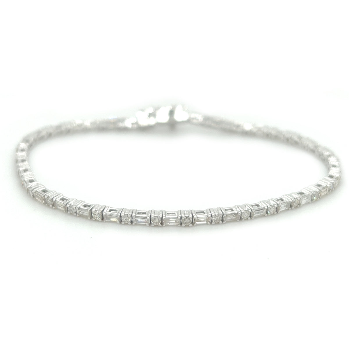3.09CT. Baguette Ladies Diamond Bracelet - White Carat - USA & Canada