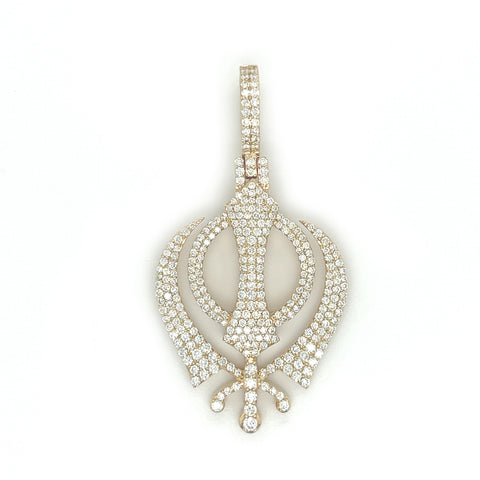 Diamond Khanda Pendant - White Carat - USA & Canada