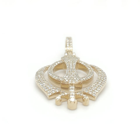 Diamond Khanda Pendant - White Carat - USA & Canada