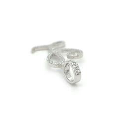 Diamond Cursive Letter "L" Pendant - White Carat - USA & Canada